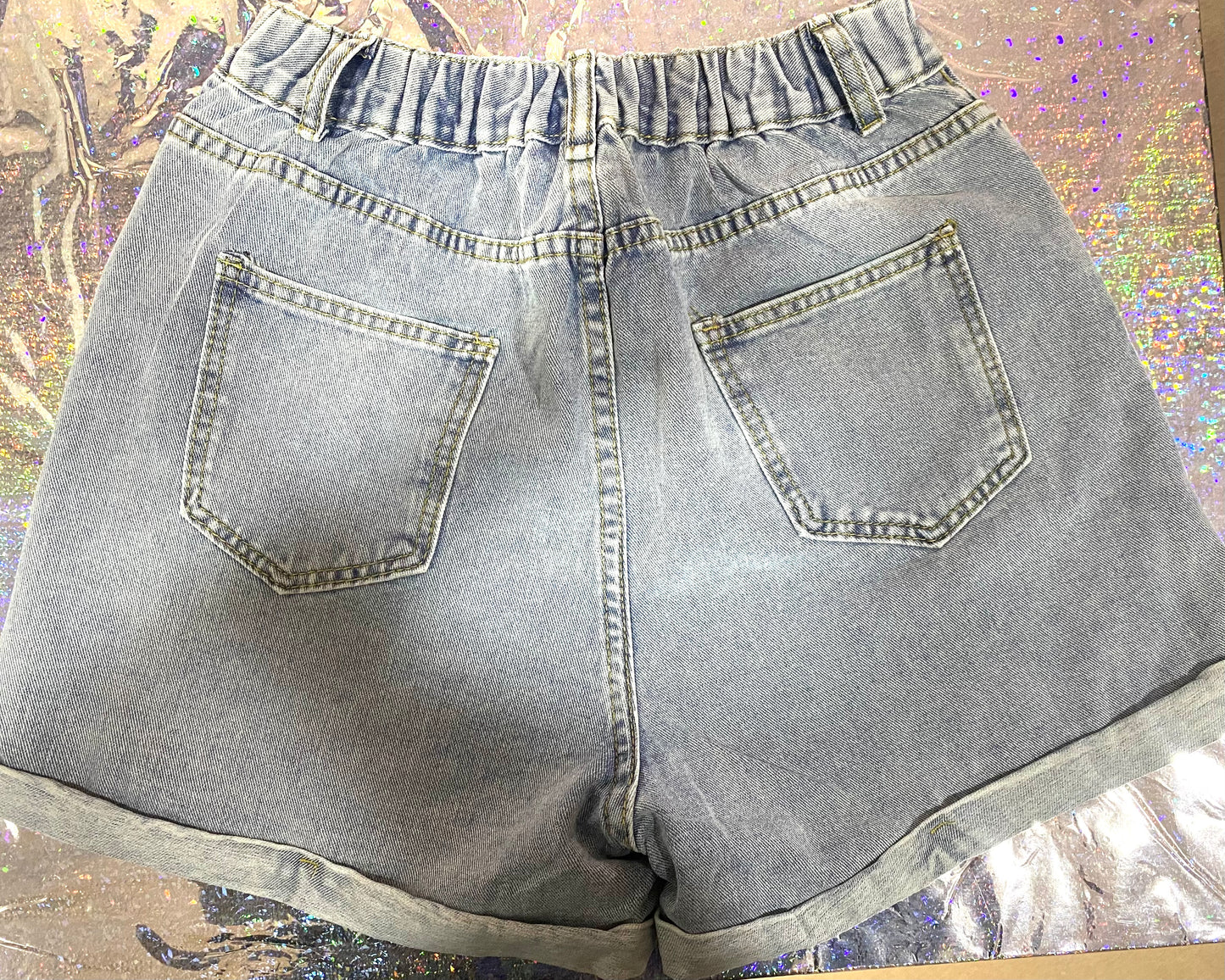Paperbag jeans Light blue denim