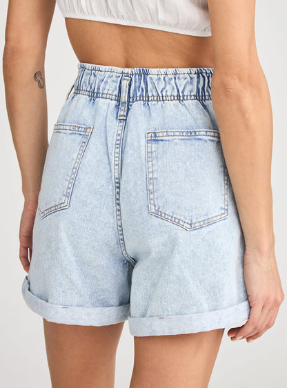 Paperbag jeans Light blue denim