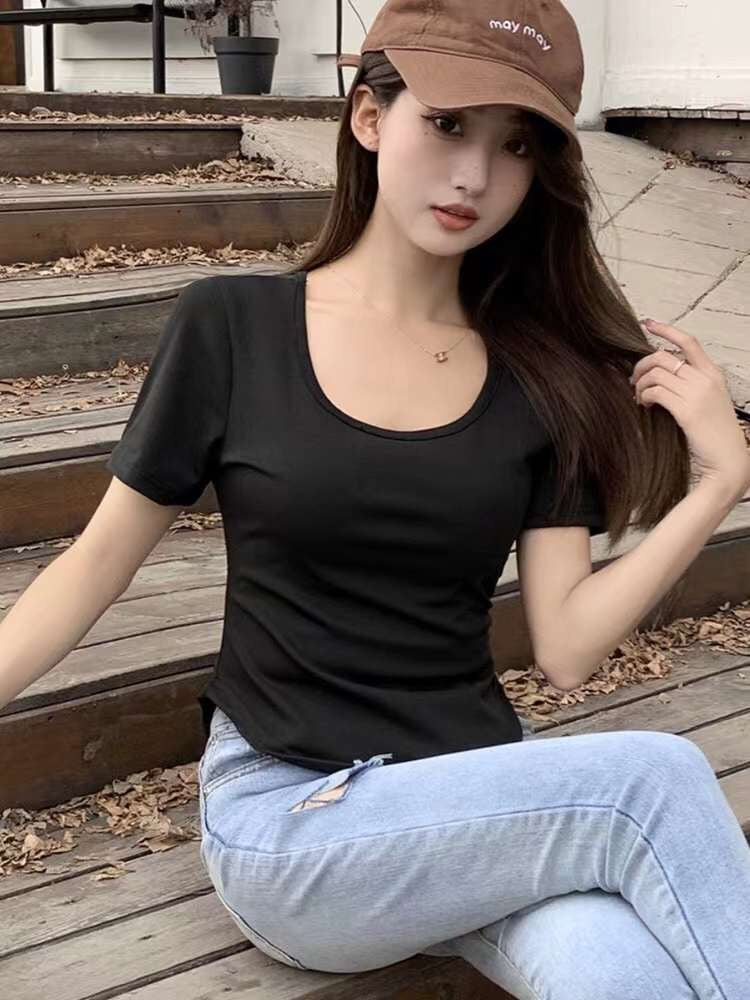 Basic Loose Fit Ribbed T-Shirt – Casual Comfort