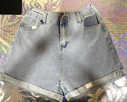 Paperbag jeans Light blue denim