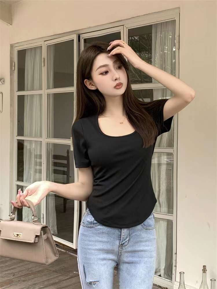 Basic Loose Fit Ribbed T-Shirt – Casual Comfort
