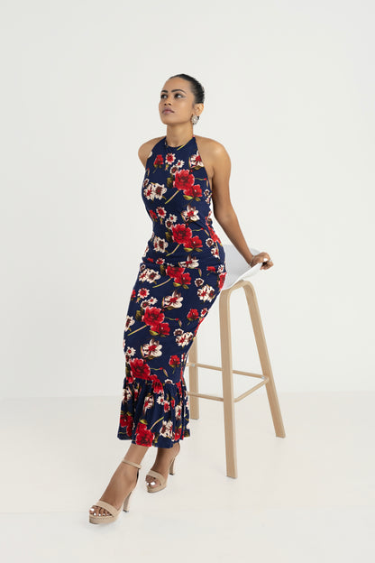 Dolcezza Romantic Floral Maxi Dress - Blue by Lipaaji