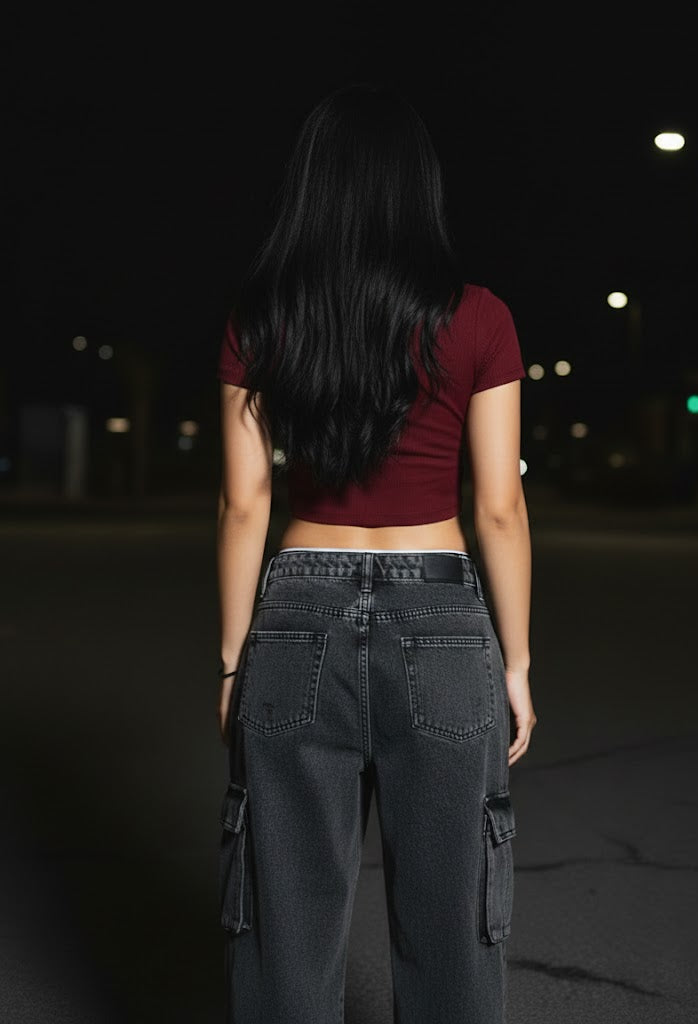 High-Neck Fitted Crop Top
