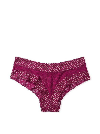 The Lacie Floral Lace and Glitter Star Cheeky Panties By Victoria's Secret