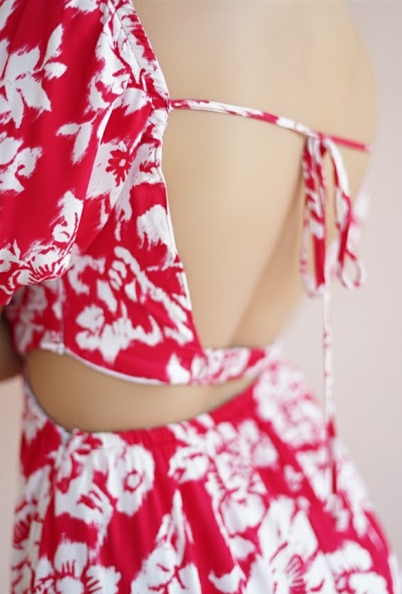 Floral Tie-Back Mini Dress by Lipaaji 🎀