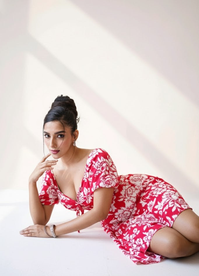 Floral Tie-Back Mini Dress by Lipaaji 🎀
